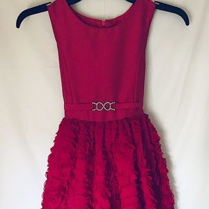 Rosy red party dress